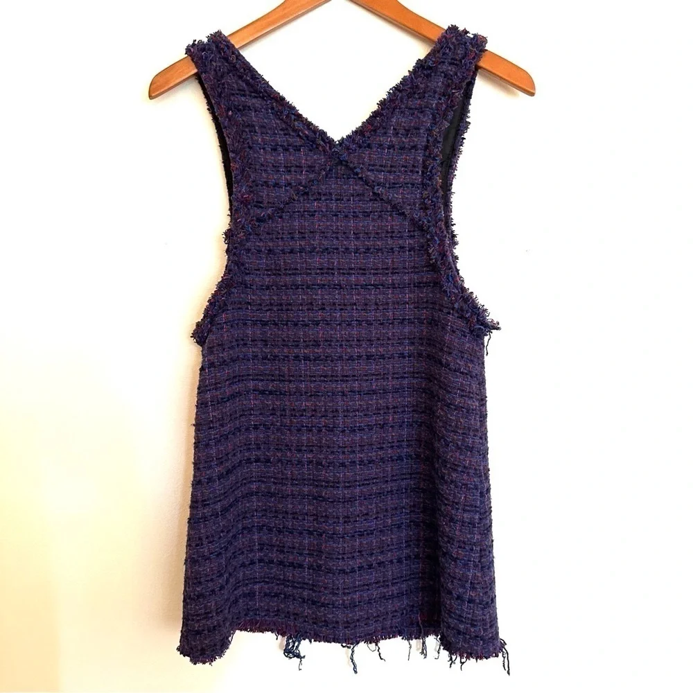 Zara Teen Purple Blue Pink Tweed Jumper Dress Size 11-12